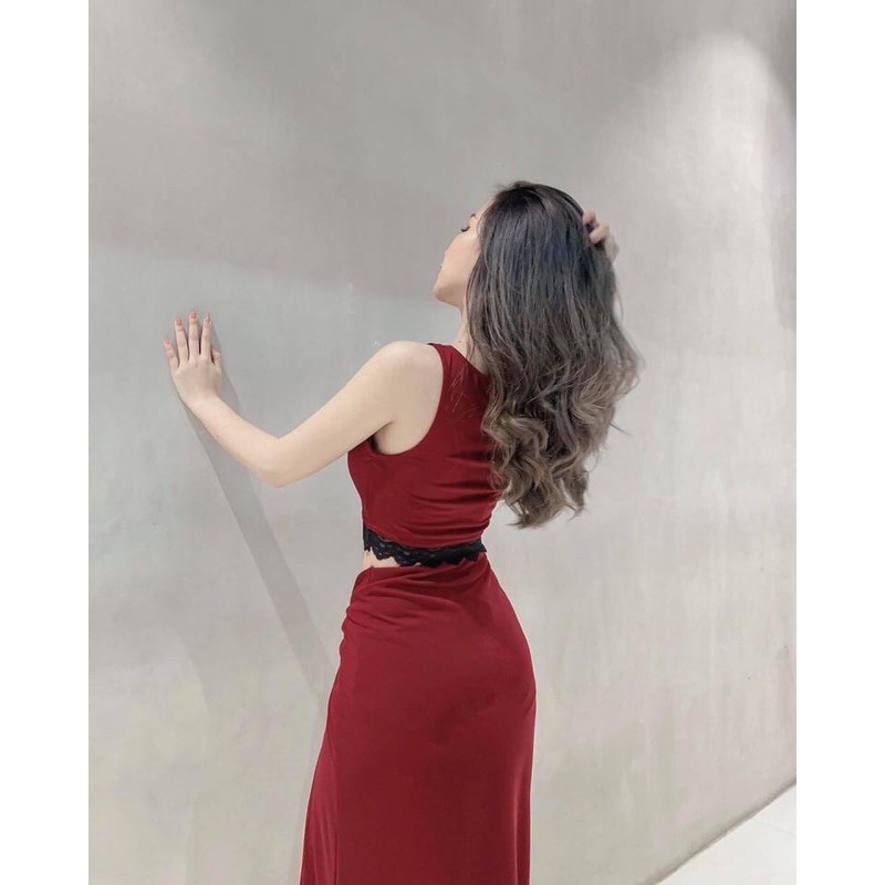 Set Maxi Xẻ Đùi Yoona 2 màu