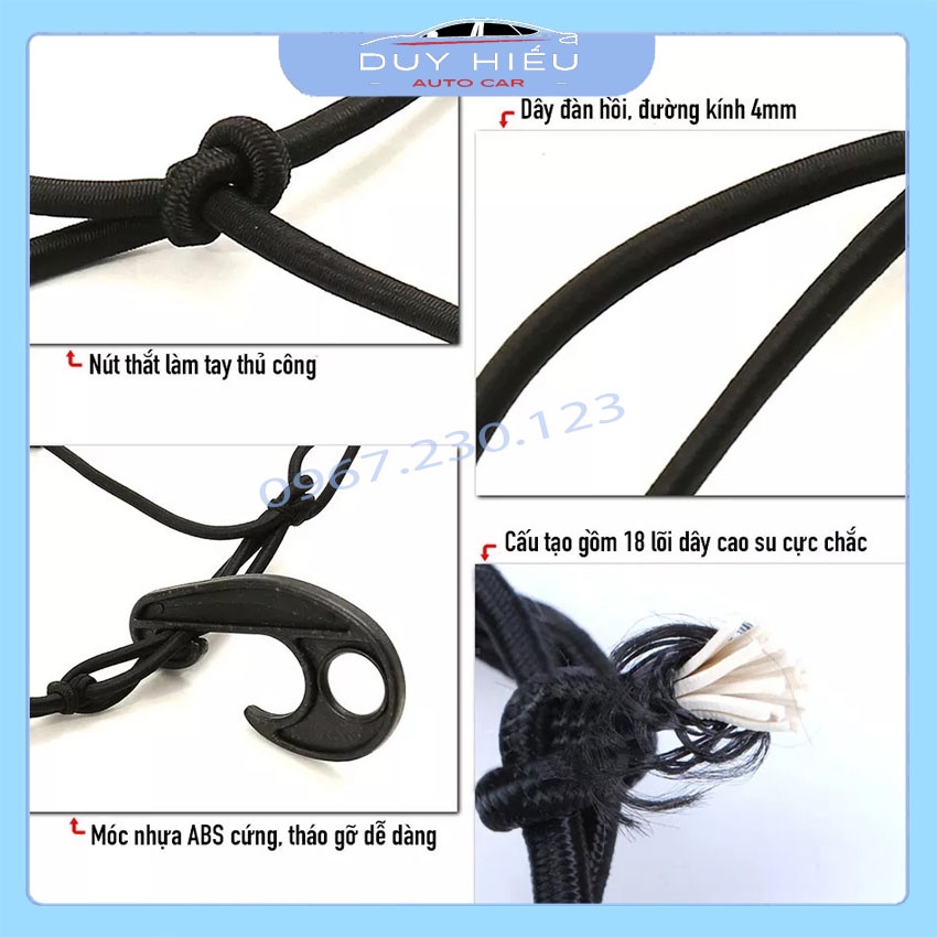 Lưới trùm hàng hóa nóc xe ô tô hoặc trùm hàng hóa xe bán tải kích thước 120*80 không tính móc có thể co giãn