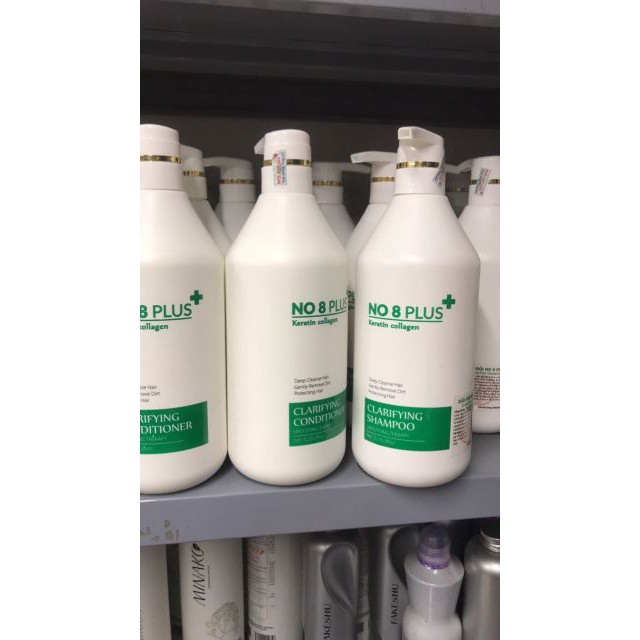 Dầu gội xả NO 8 plus siêu mềm siêu mượt phục hồi tóc chống rụng tóc dưỡng ẩm kiểm soát dầu thùa