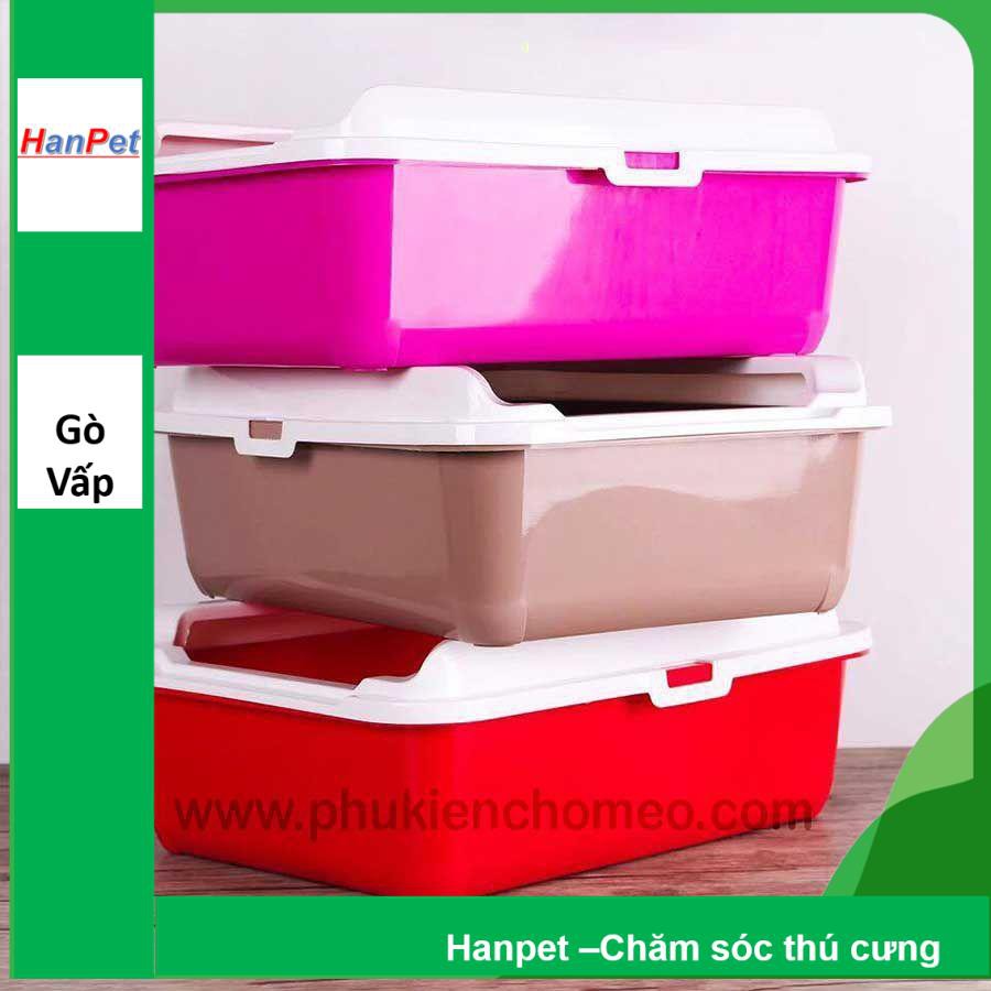 Hanpet.GV- 456- Khay vệ sinh chữ nhật (- 4711567) khay đựng cát vệ sinh mèo 45x35cm