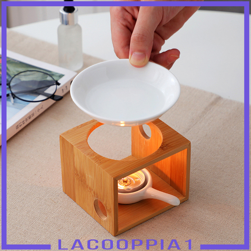 [LACOOPPIA1]Oil Burner Wax Melt Burner Tealight Oil Warmer with Candle Spoon Home Decor