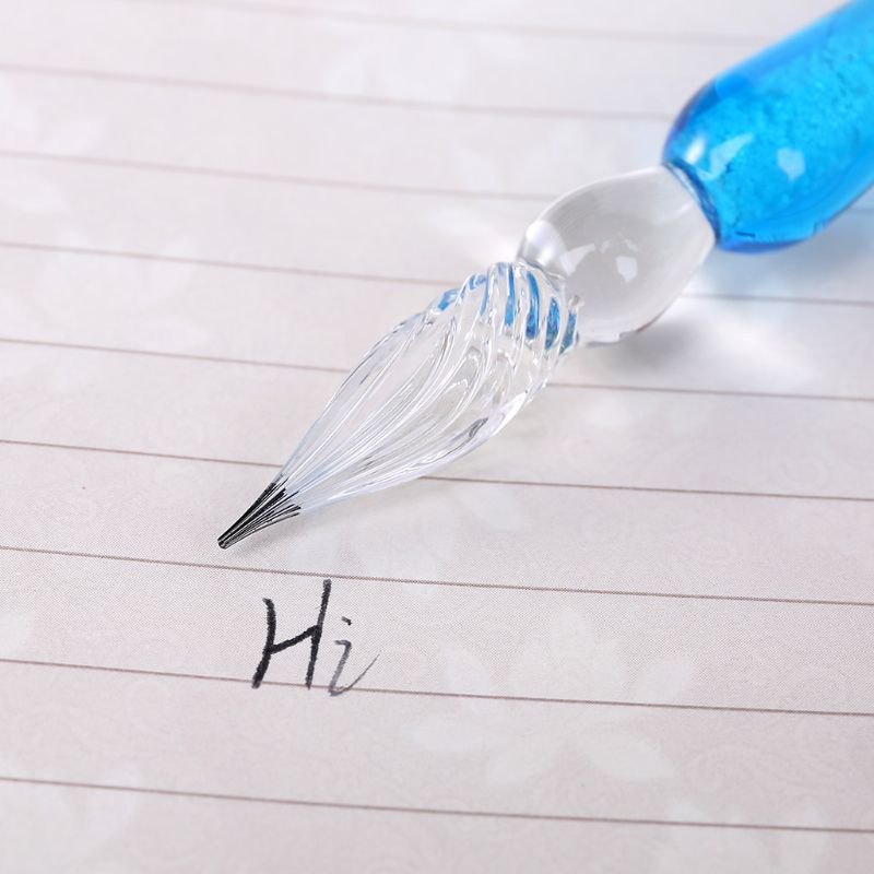 Giá Đỡ Bút Viết Thư Pháp Họa Tiết Bầu Trời Đầy Sao Thủy Tinh Màu Gradient