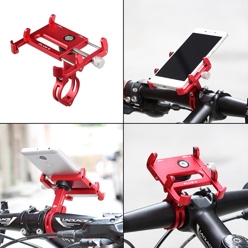 Giá Đỡ Điện Thoại Bằng Nhôm Xoay 360 Độ Gắn Xe Đạp Leo Núi