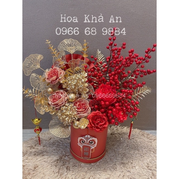 (Hoa Tết) Lẵng hoa Kim Tiền - Tài lộc may mắn, Thiết kế Khả An. Có Hoả Tốc HN
