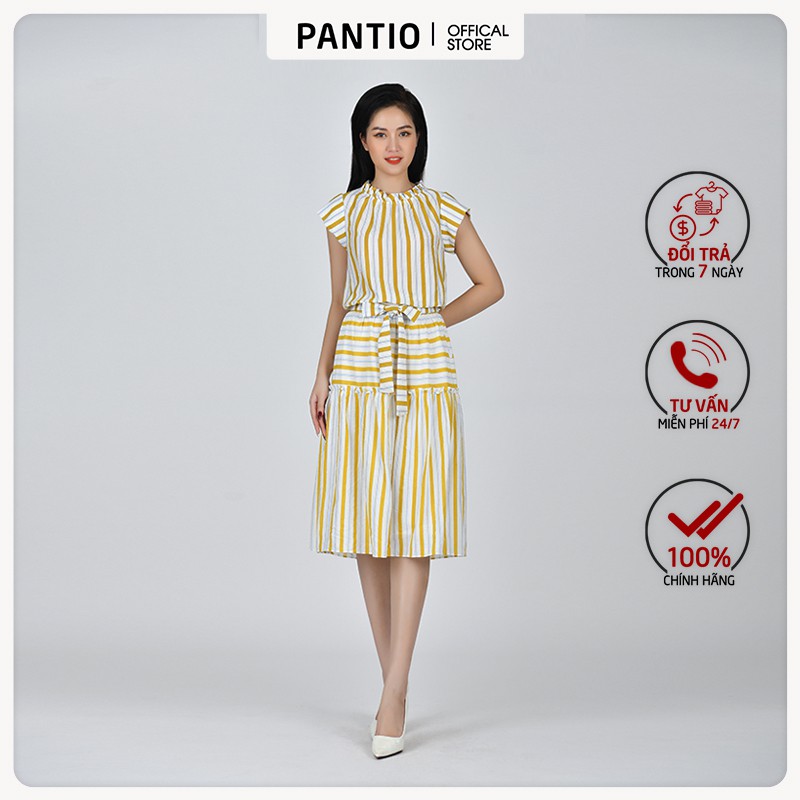 Chân váy dài vải thô đũi dáng xòe BJD32407 - PANTIO