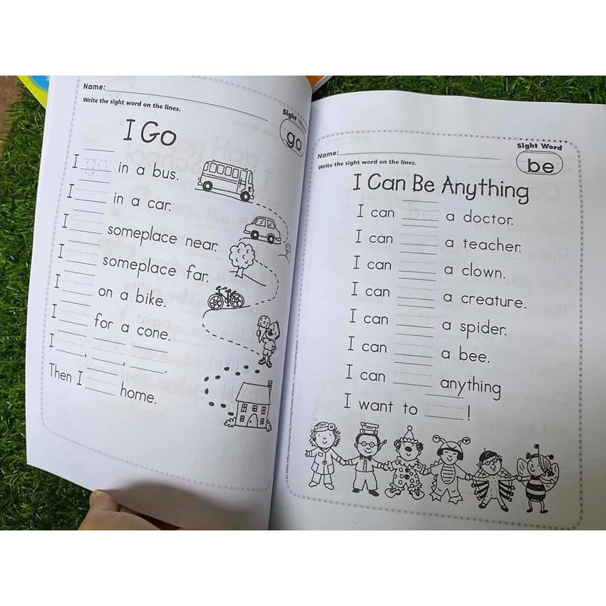 Combo 4 Q Sight Word Khổ A4 Có File Nghe