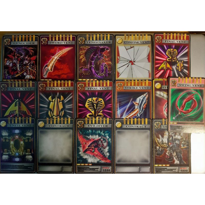Combo 16 thẻ Advent Card của Kamenrider Ouja trong Ryuki.
