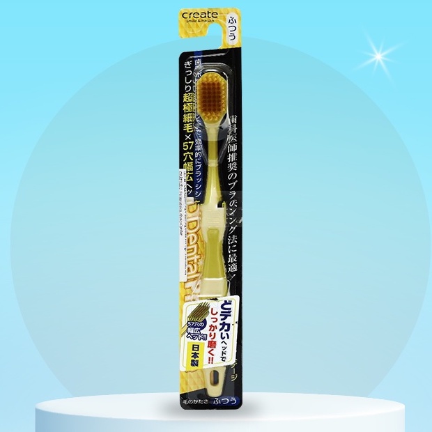 Bàn Chải Đánh Răng Đầu Rộng Dental Prestige Create Lông Mềm Vừa Phải Nhật Bản ( Gói 1 Chiếc)