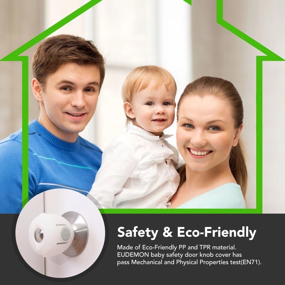 1 Vỏ Bọc Tay Nắm Cửa Hình Tròn Chống Va Chạm Bảo Vệ An Toàn Cho Bé