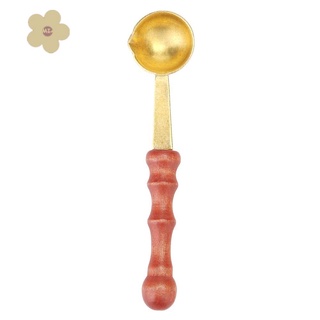 Muỗng Nung Chảy Sáp Cán Gỗ Phong Cách Vintage