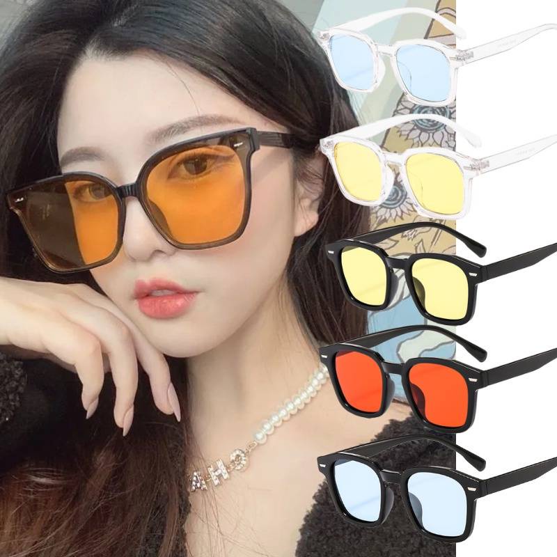 Kính Mát Hình Chữ Nhật Nhiều Màu Sắc Phong Cách Hàn Quốc Thời Trang Unisex