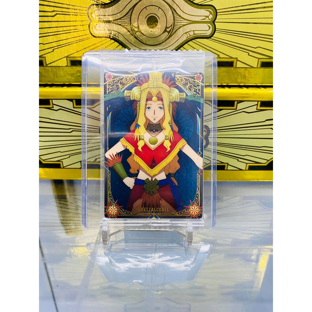 [ Dưa Hấu Yugioh ] Thẻ bài bánh xốp Fate Grand Order FGO Quetzalcoatl - Tặng bọc bài nhựa bảo quản