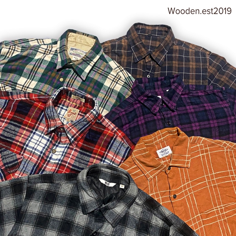 SƠ MI FLANNEL size M