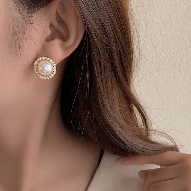 Bông tai ngọc trai đơn giản 925