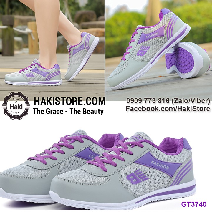 👟 Giày thể thao nữ phối tím êm chân và siêu nhẹ - GT3740 | BigBuy360 - bigbuy360.vn