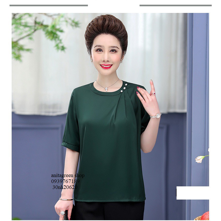 tk2-0620-ÁO KIỂU TRUNG NIÊN NÚT CHUỖI