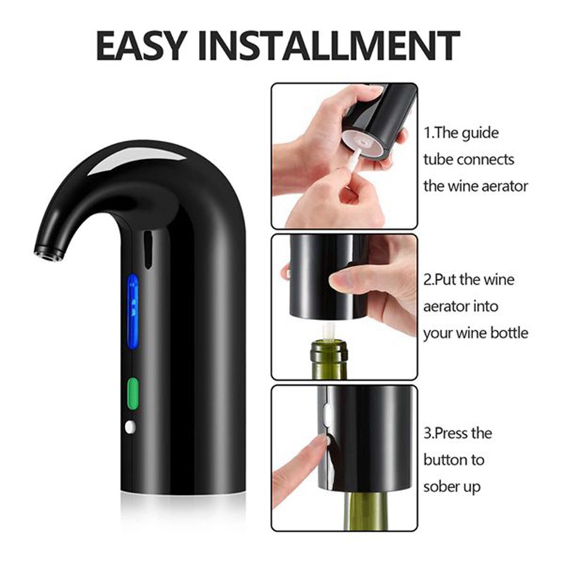 Electric Wine Aerator Pourer,Portable Wine Decanter and Wine Dispenser Pump,for Red White Wine,Wine Oxidation Dispenser