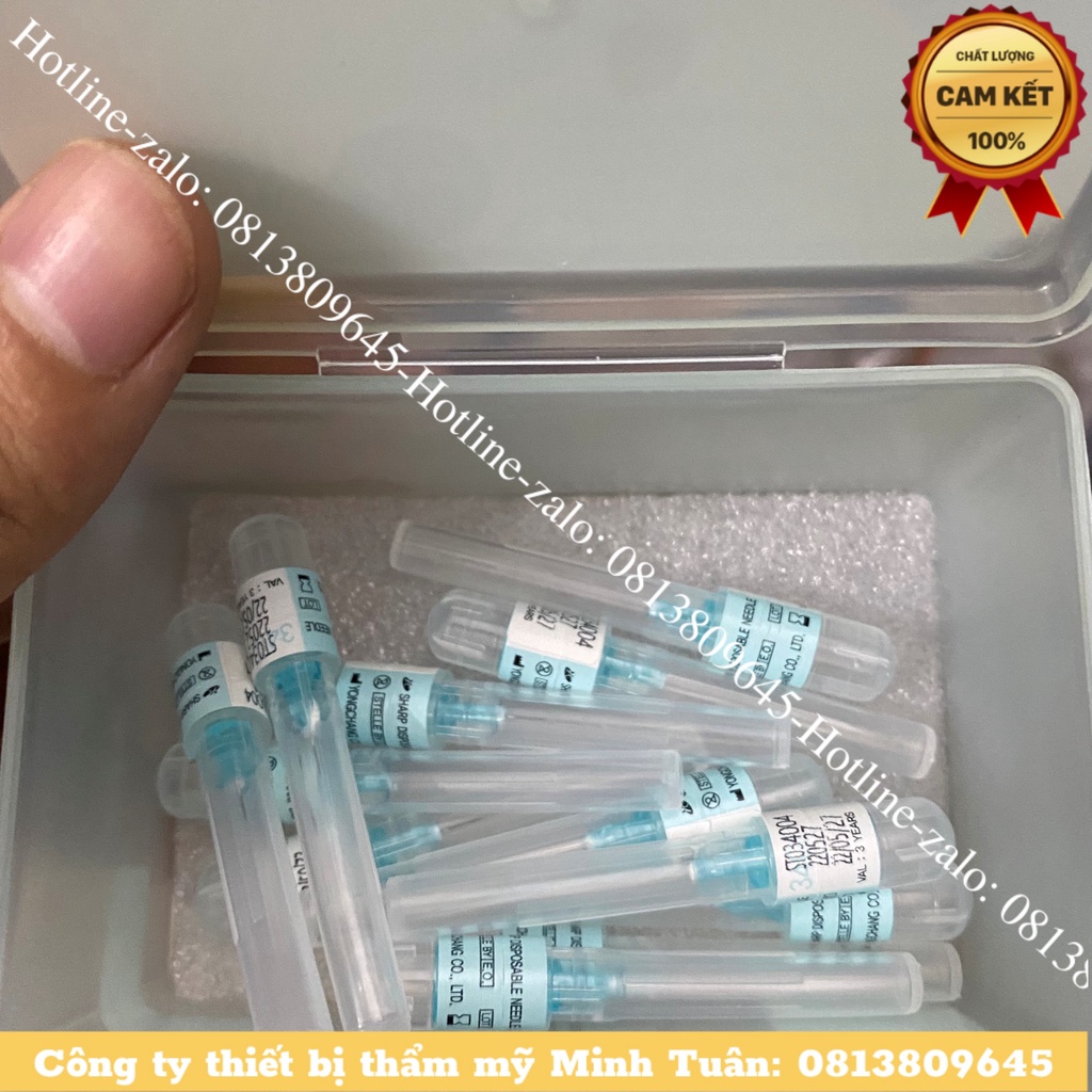 Đầu kim tiêm dưỡng chất 34G 4mm siêu nhỏ chuẩn Hàn Quốc [Lẻ 1 cái]