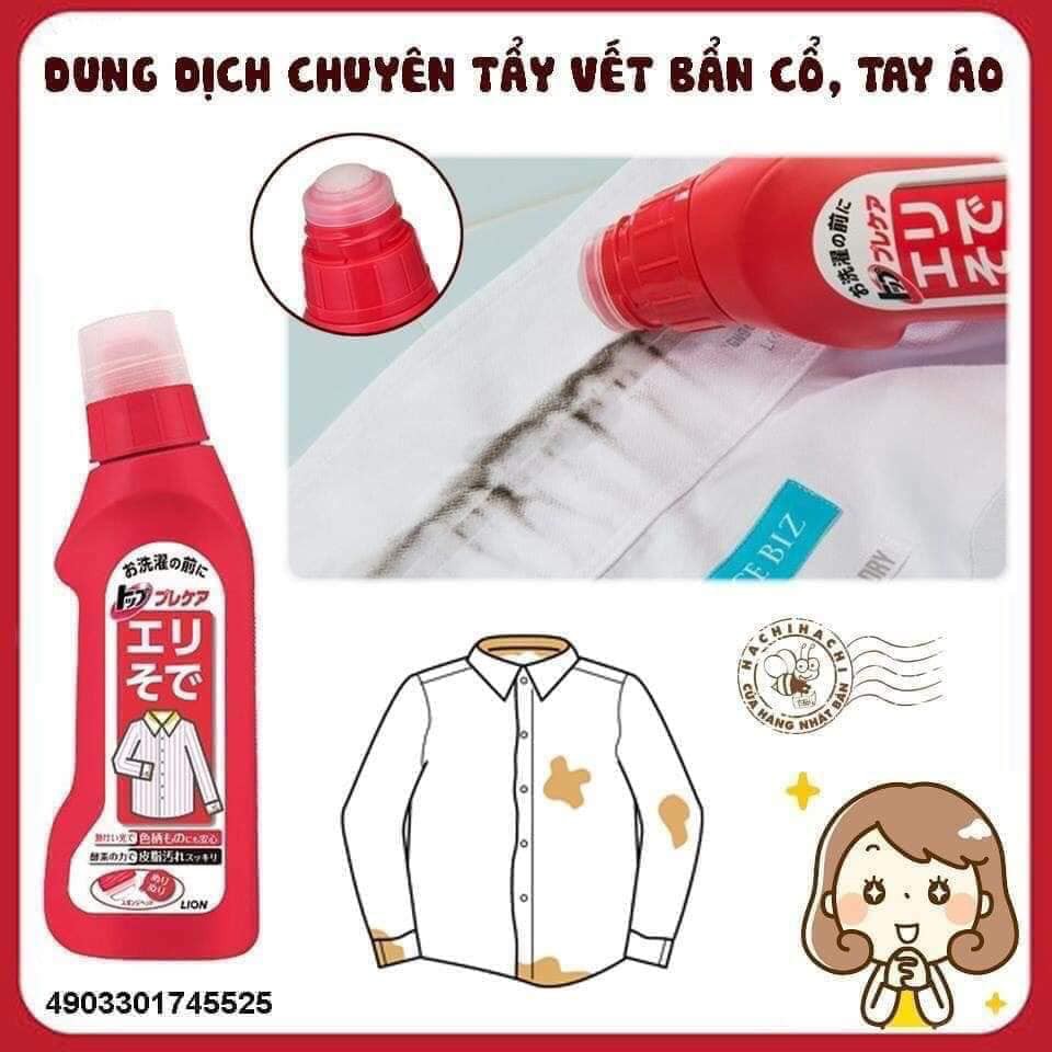 DUNG DỊCH CHUYÊN TẨY VẾT BẨN VẾT Ố VÀNG Ở CỔ ÁO, TAY ÁO , NÁCH ÁO HIỆU LION - NHẬT BẢN