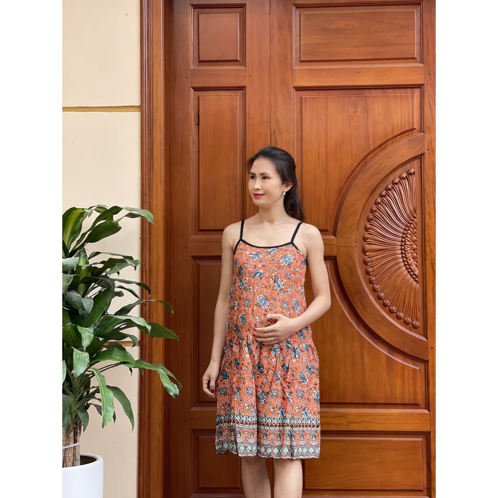 Kèm ảnh thật _Váy LANH BẦU 2 DÂY Siêu Mát mùa hè chất chuẩn đẹp