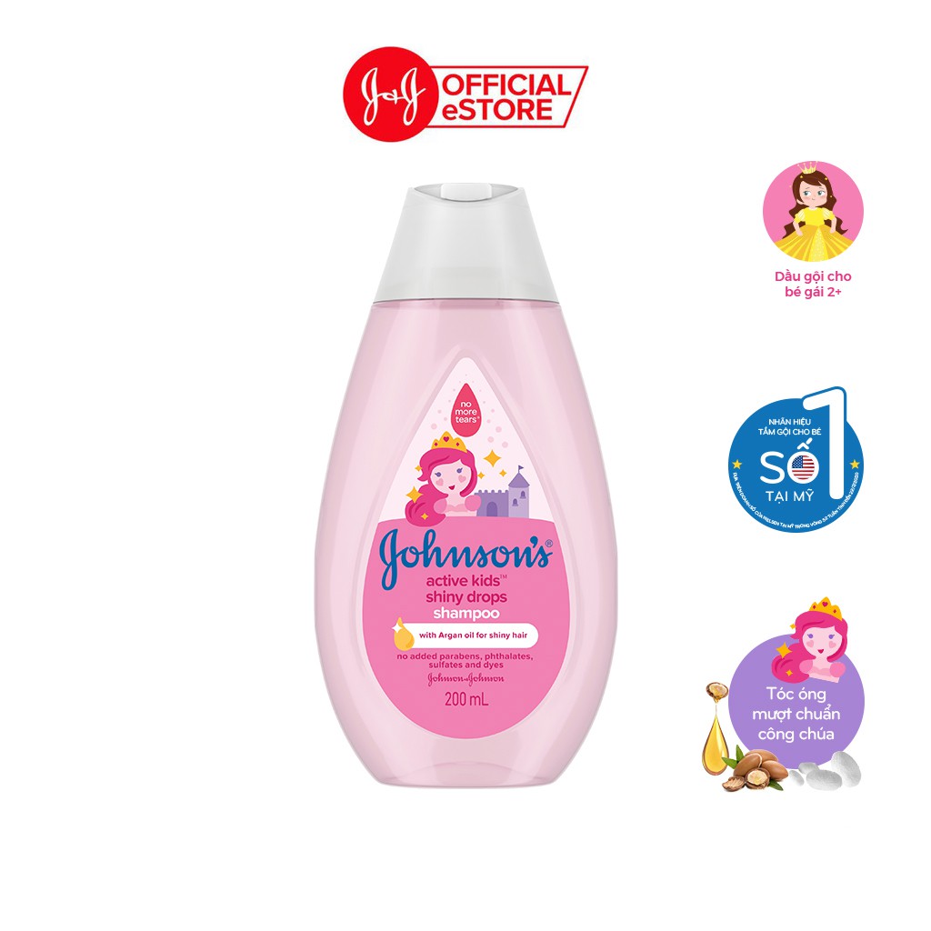 Dầu gội óng mượt Johnson's cho bé gái 200ml - 100980000