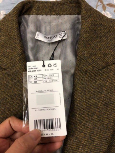 Áo vest mango auth new tang size xs