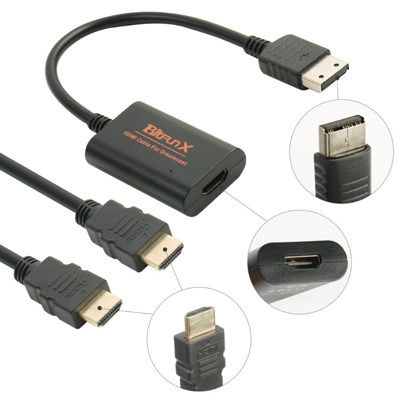 HDMI Adapter for Sega Dreamcast Consoles HDMI/HD-Link Cable