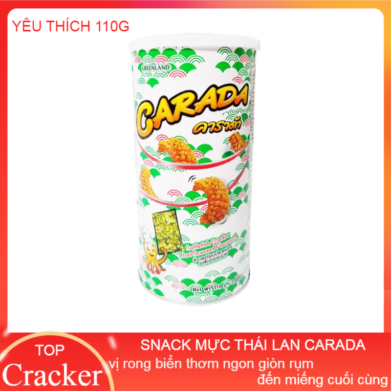 Snack mực vị rong biển Carada Thái Lan hũ 110g