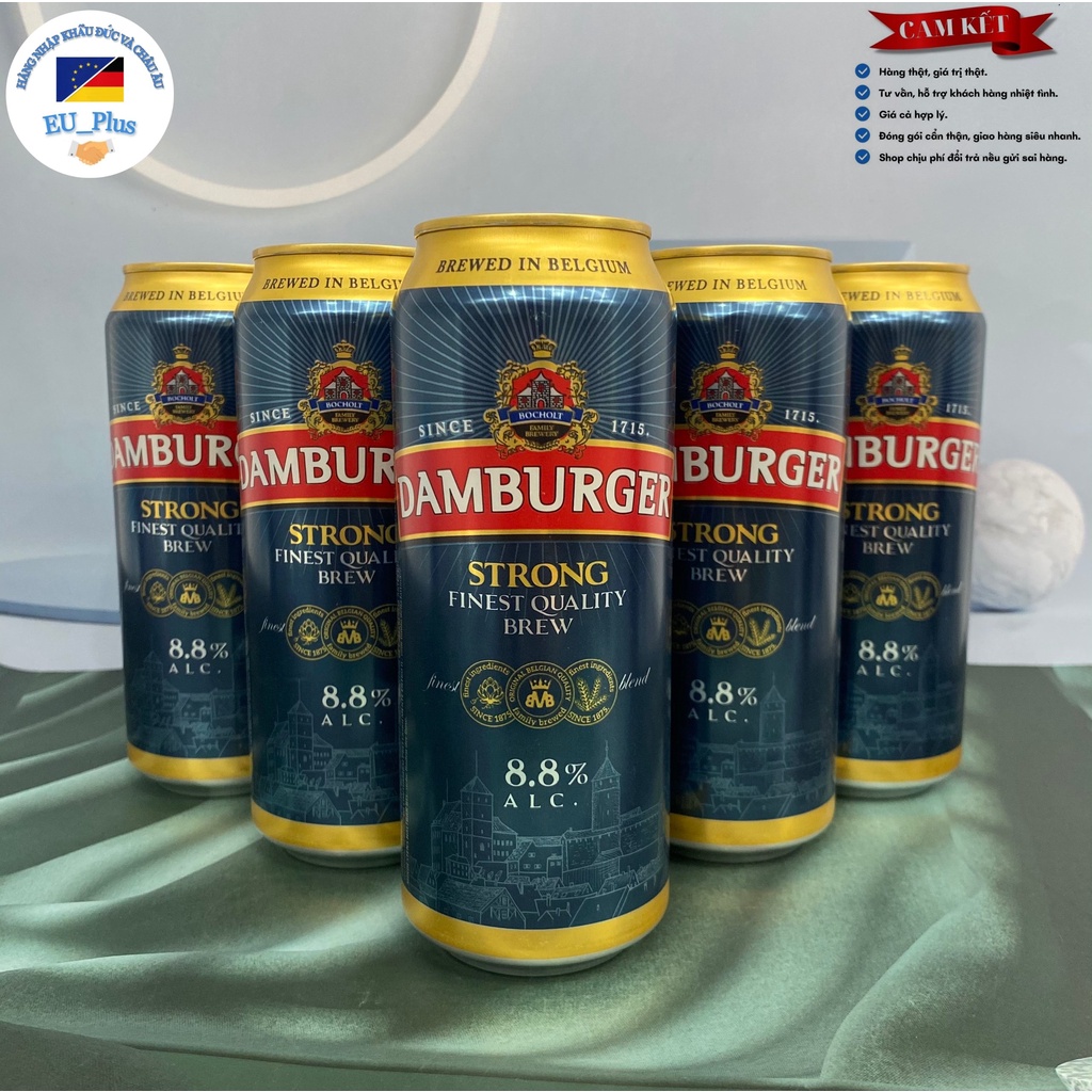 Combo 2 lon Bia Damburger 8,8% Bỉ – 24 lon 500ml - có bán lẻ- hàng mới