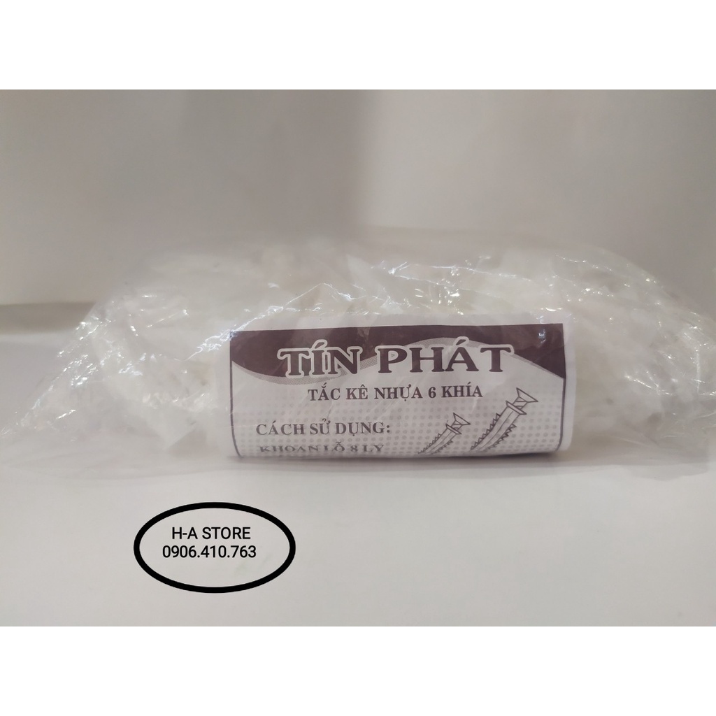Tắc kê nhựa 6 khía Tín Phát 3p / 4p / 5p / 6p bịch 100 con