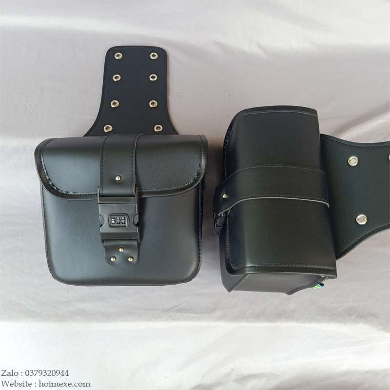 Cặp Túi Da Treo Hông  Xe Máy, Túi Đựng Đồ Cho Mô Tô, 2 Túi Hành Lý Treo Xe