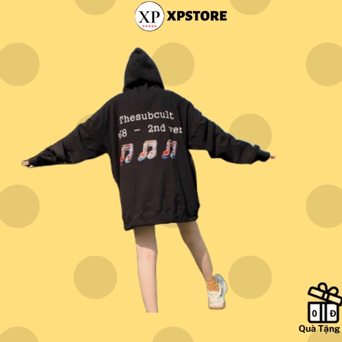 Áo khoác Hoodie NỐT NHẠC form rộng unisex (Video thật)