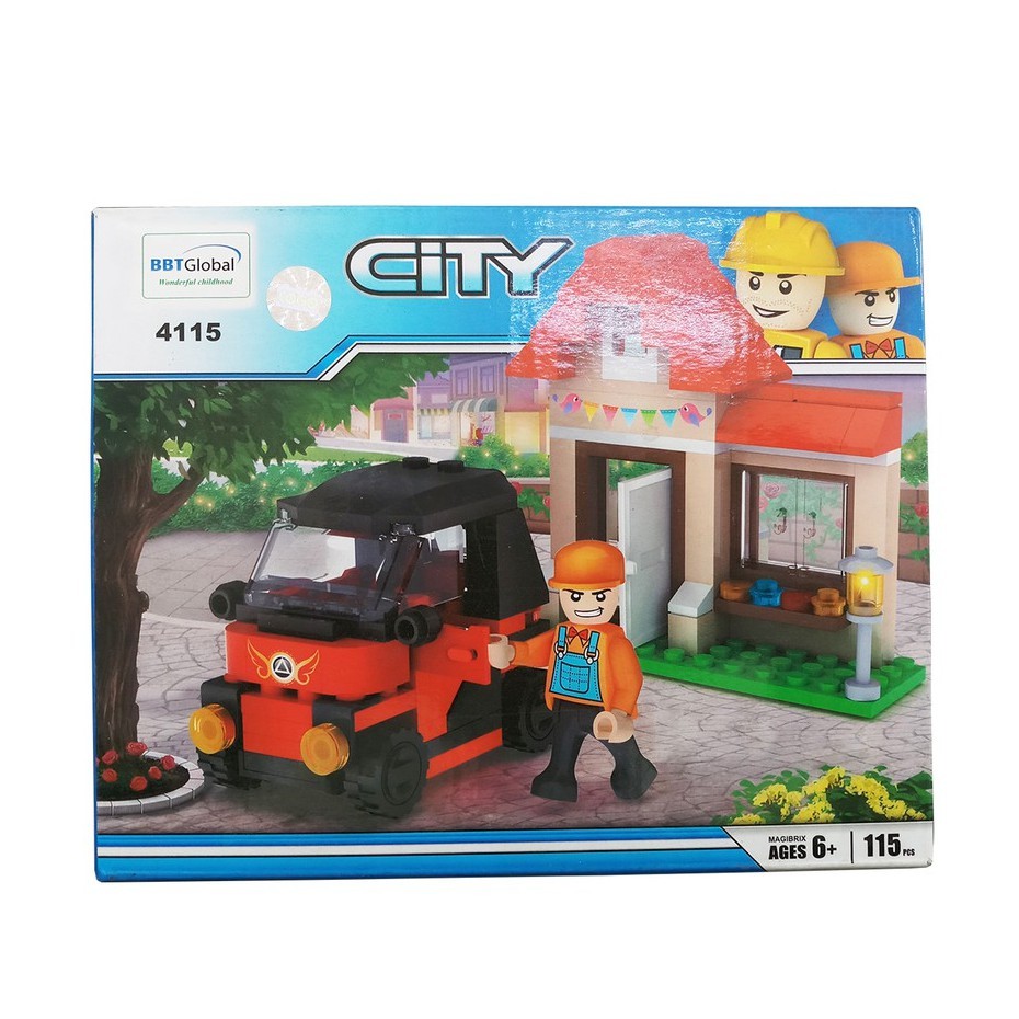 Bộ đồ chơi xếp hình kỹ sư công trình an toàn chính hãng BBT Global CGBX4115