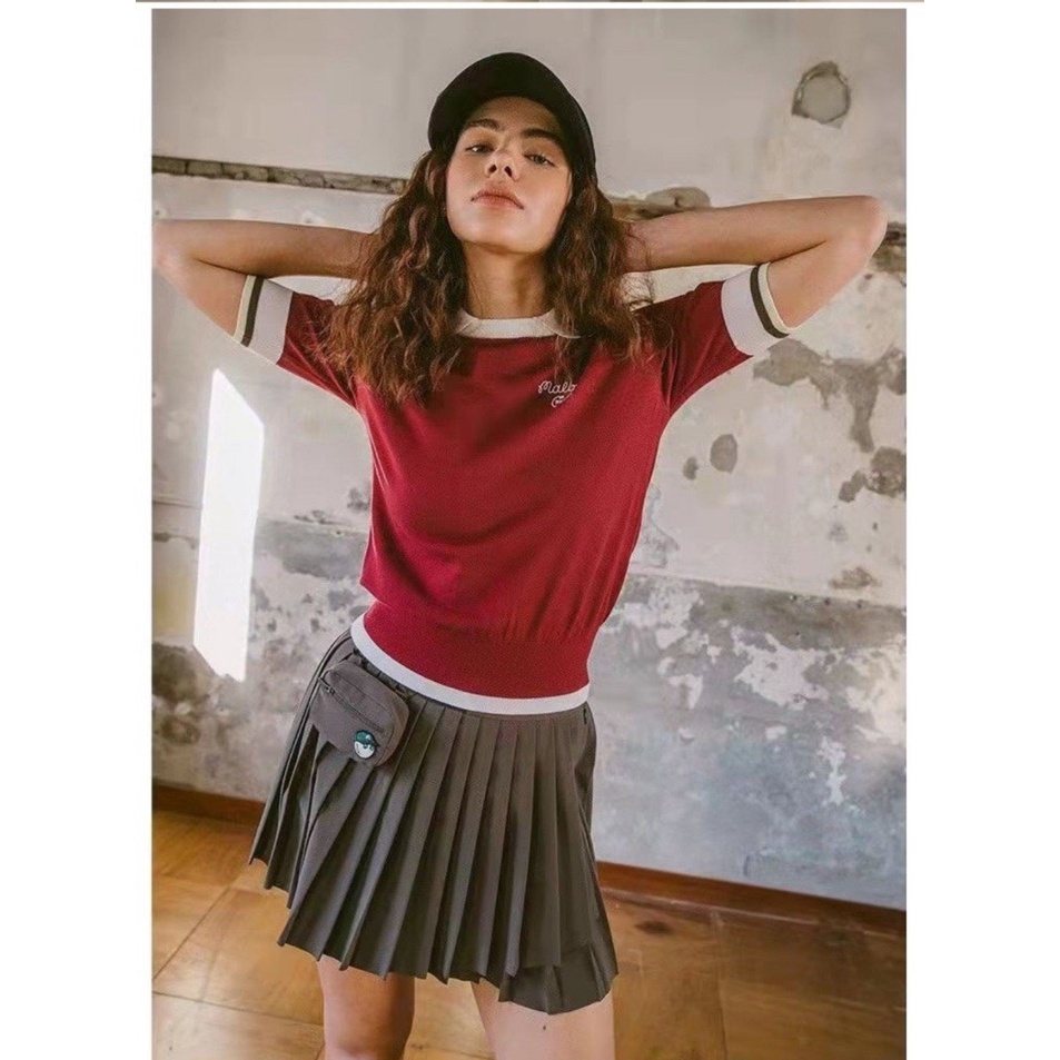 Áo golf Nữ Malbon len mềm mại 3 màu cực xinh thời trang cao cấp AG012