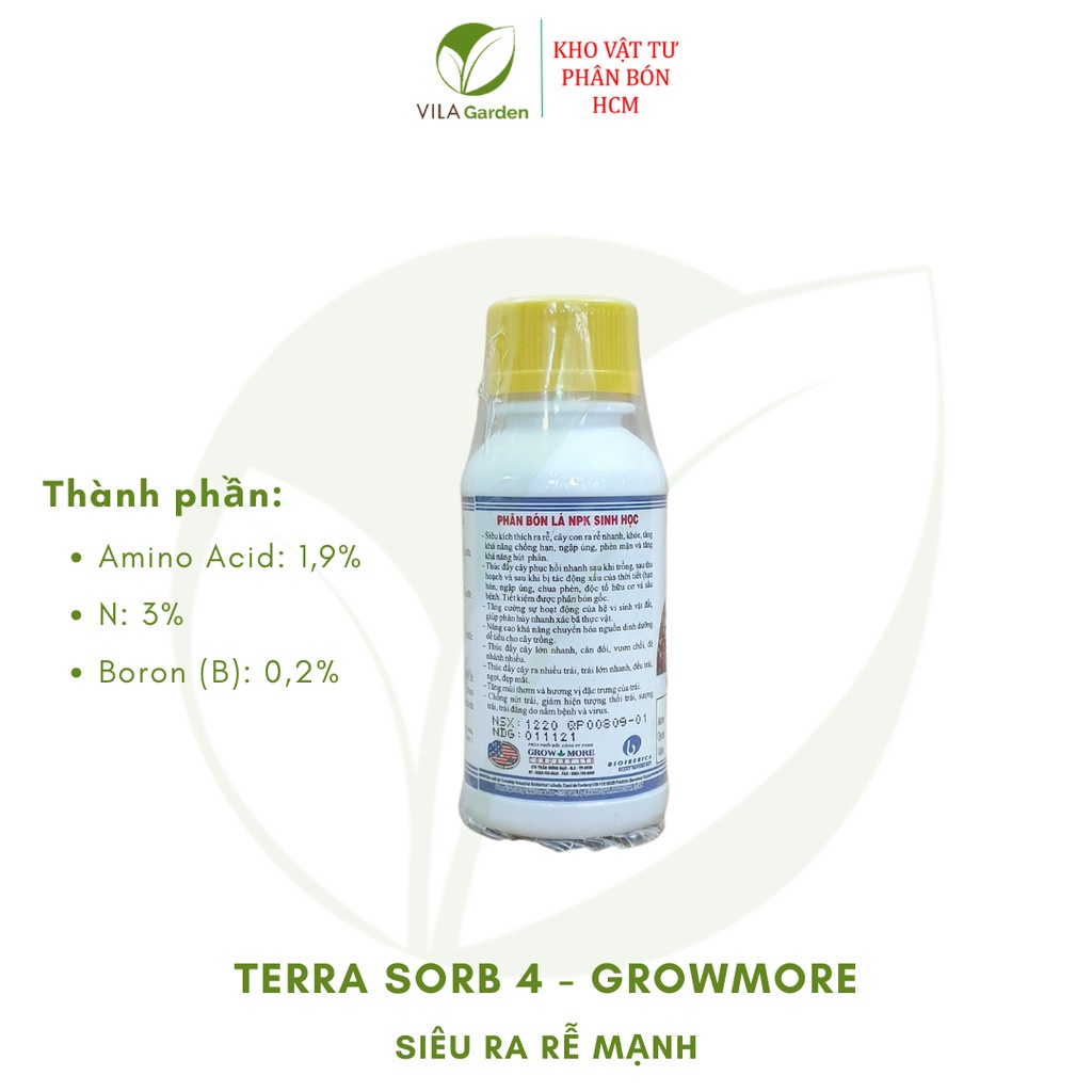 Phân bón lá cao cấp siêu ra rễ Terra Sorb 4 Root 100ml