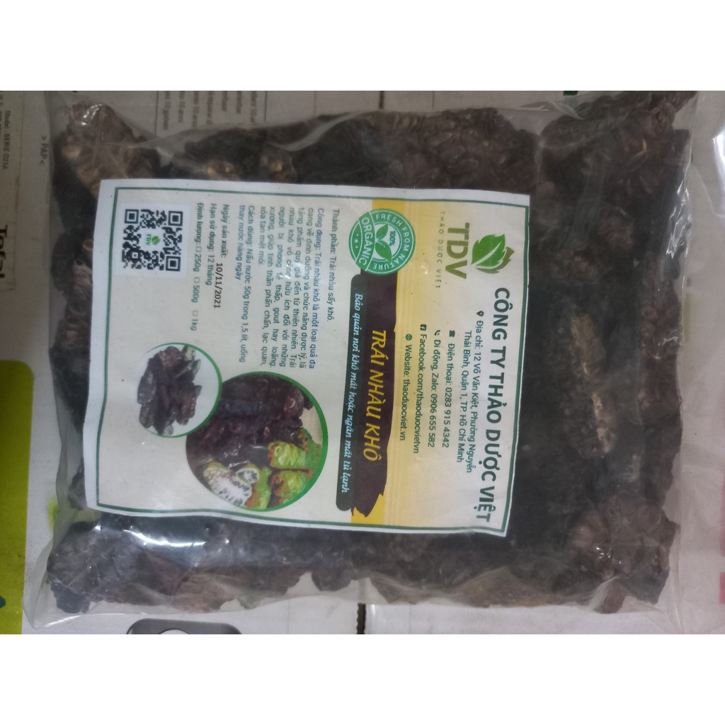1kg Trái nhàu khô Ninh Thuận nguyên chất 100% - Hàng công ty Thảo Dược Việt