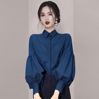 Áo sơ mi nữ tay dài kẻ sọc thời trang