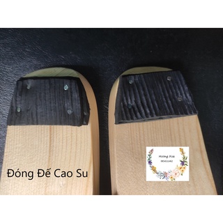 Guốc gỗ Guốc mộc nơ cho Bé ( đế cao su 2 lớp )