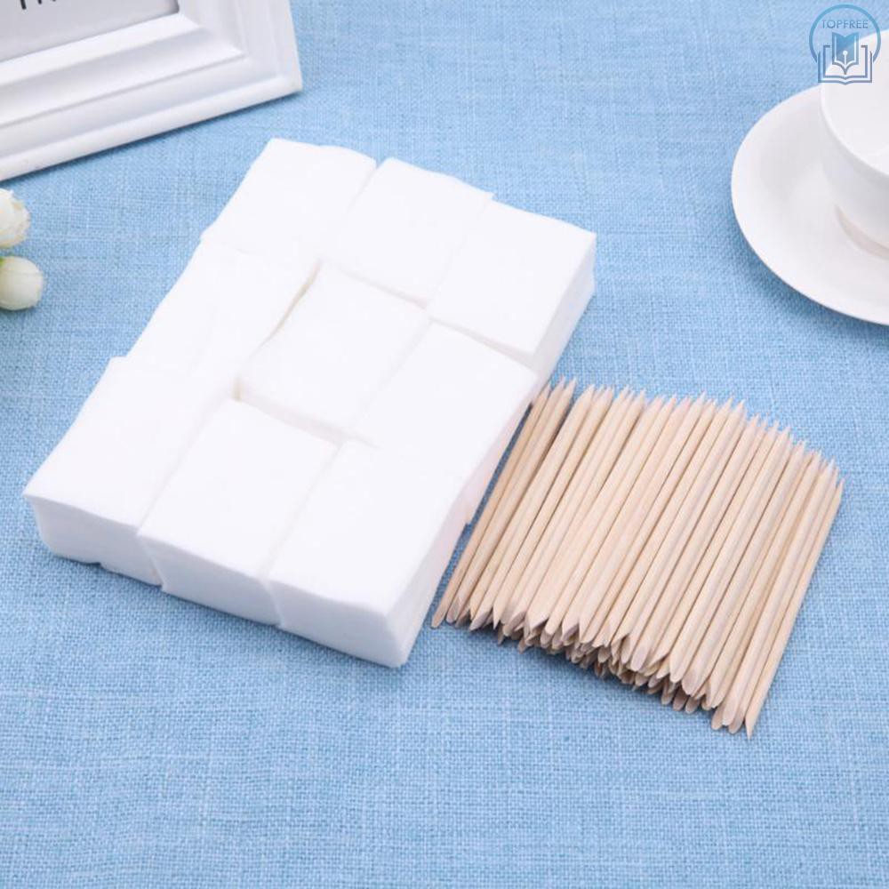 Set 900 Miếng Cotton Tẩy Sơn Móng Tay Kèm 100 Miếng Chùi