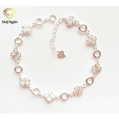 Lắc tay bạc 925 Huệ Ngân - Cỏ bốn lá may mắn RYB140084