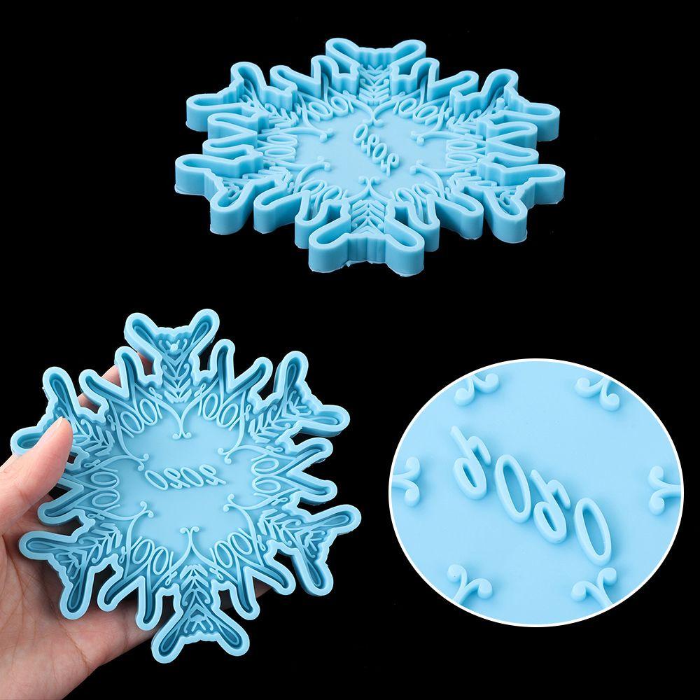 Khuôn Silicone Làm Đế Lót Ly Bằng Nhựa Resin Phong Cách Giáng Sinh