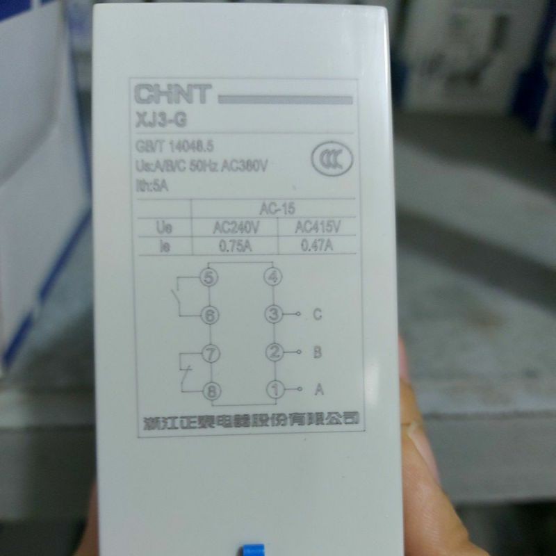 Rơ le bảo vệ pha chống mất pha, chống đảo pha Chint XJ3-G 380V hàng xịn sò