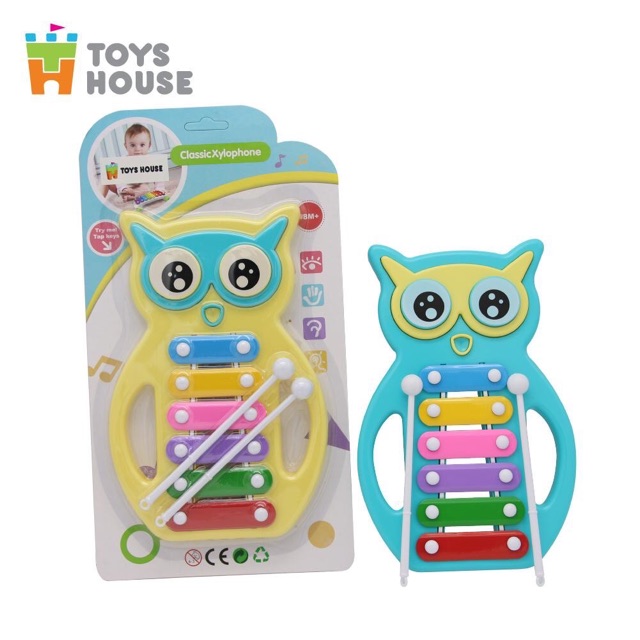 Đàn gõ Xylophone hình cú mèo đáng yêu Toyshouse- Dụng cụ phát triển năng khiếu âm nhạc dành cho bé yêu (Đồ chơi nhạc cụ)