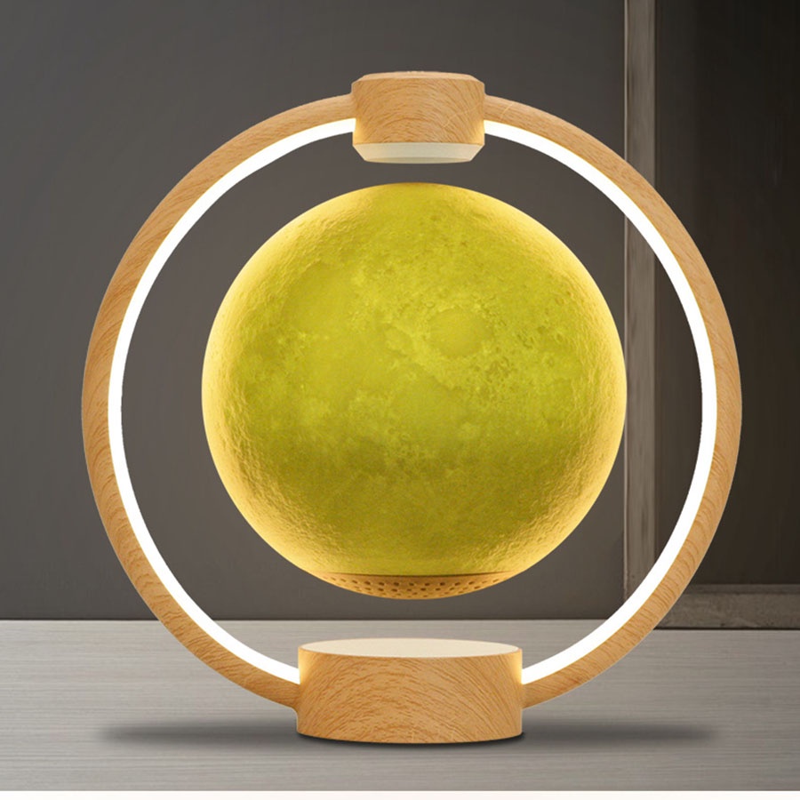 Đèn quả cầu xoay led 3D tích hợp loa bluetooth, đèn ngủ led chất liệu cao cấp tiết kiệm điện, đèn ngủ mặt trăng