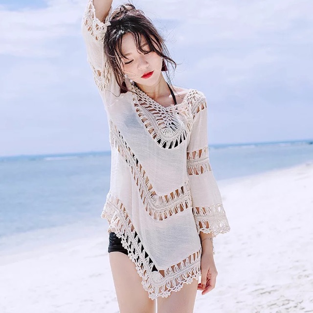 Áo choàng/ áo khoác lưới đi biển | BigBuy360 - bigbuy360.vn