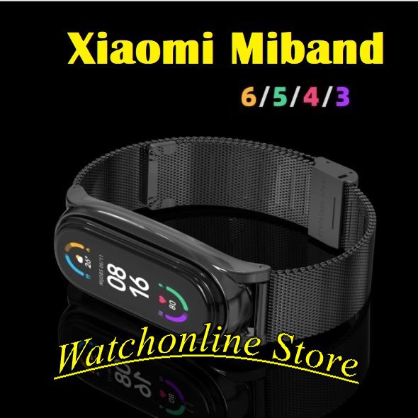 Dây đeo kim loại thép không gỉ Mijobs Xiaomi miband 3/ miband 4/ miband 5/ miband 6