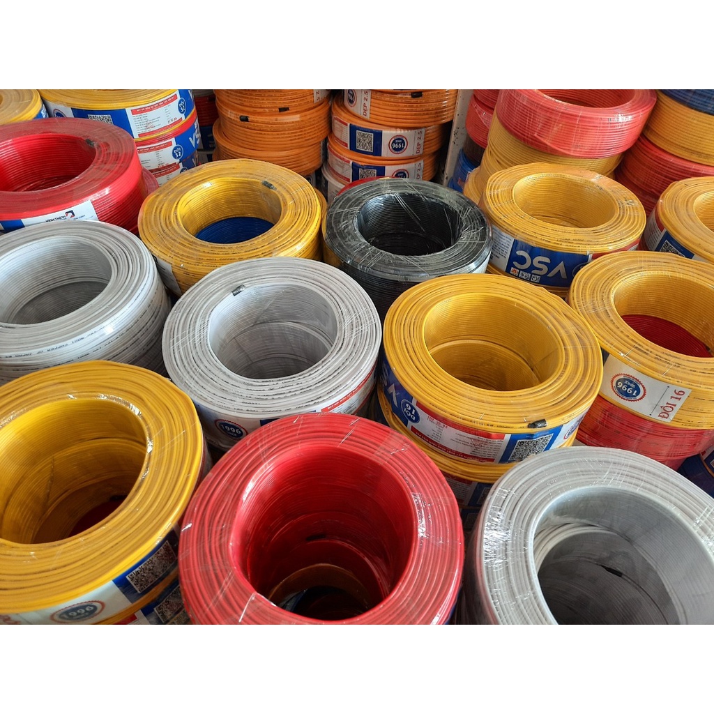 100M dây điện đôi  2x1.5 Vĩnh Thịnh,đồng 100%, vỏ bọc cách điện + Tặng bút thử điện và băng keo điện