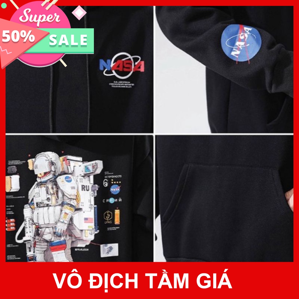 (Hot Trend) ÁO KHOÁC HOODIE NỈ NGOẠI Phi Hành Gia Nasa (HD4000 - Dày Đẹp) hoodie1996 Mẫu 01