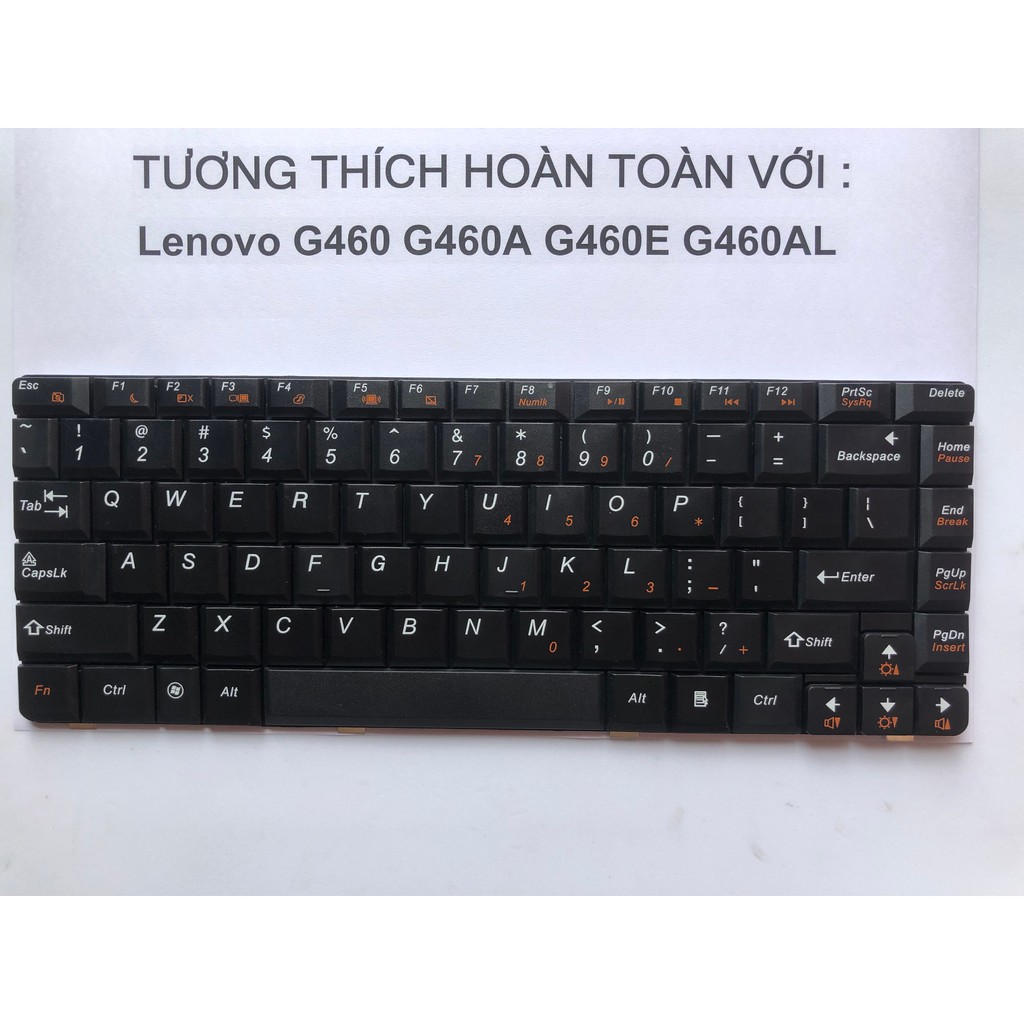 Bàn phím Laptop Lenovo G460 G460A G460E G460AL Hàng mới 100%-Bảo Hành 12 tháng toàn quốc!