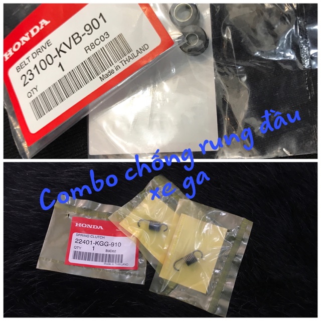 COMBO CHỐNG RUNG ĐẦU XE TAY GA ( LÒ XO BA CÀNG SH Ý CAO SU BA CÀNG LÕI ĐỒNG THAILAN)